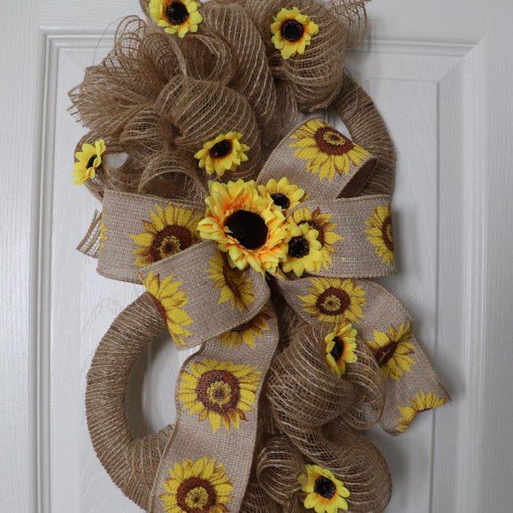 Pistil Creations Rustic Sunflower Wreath - Picture 1 of 2